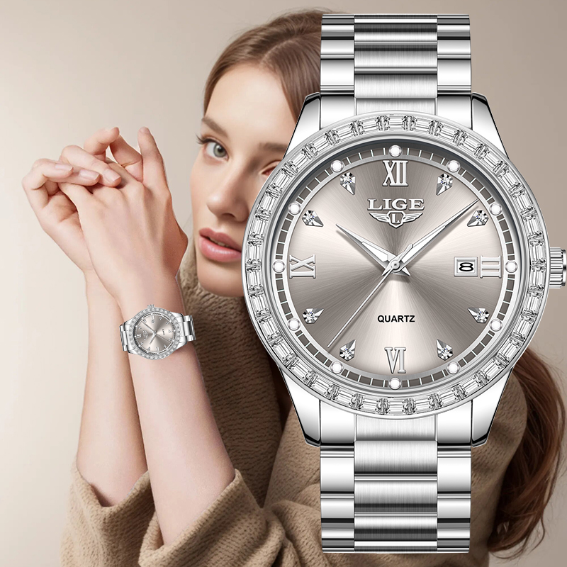 Edge Tape Roll - LIGE Quartz Wristwatch 2026 Luxury Women's